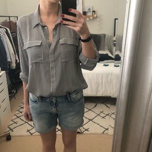 Loft striped button up shirt